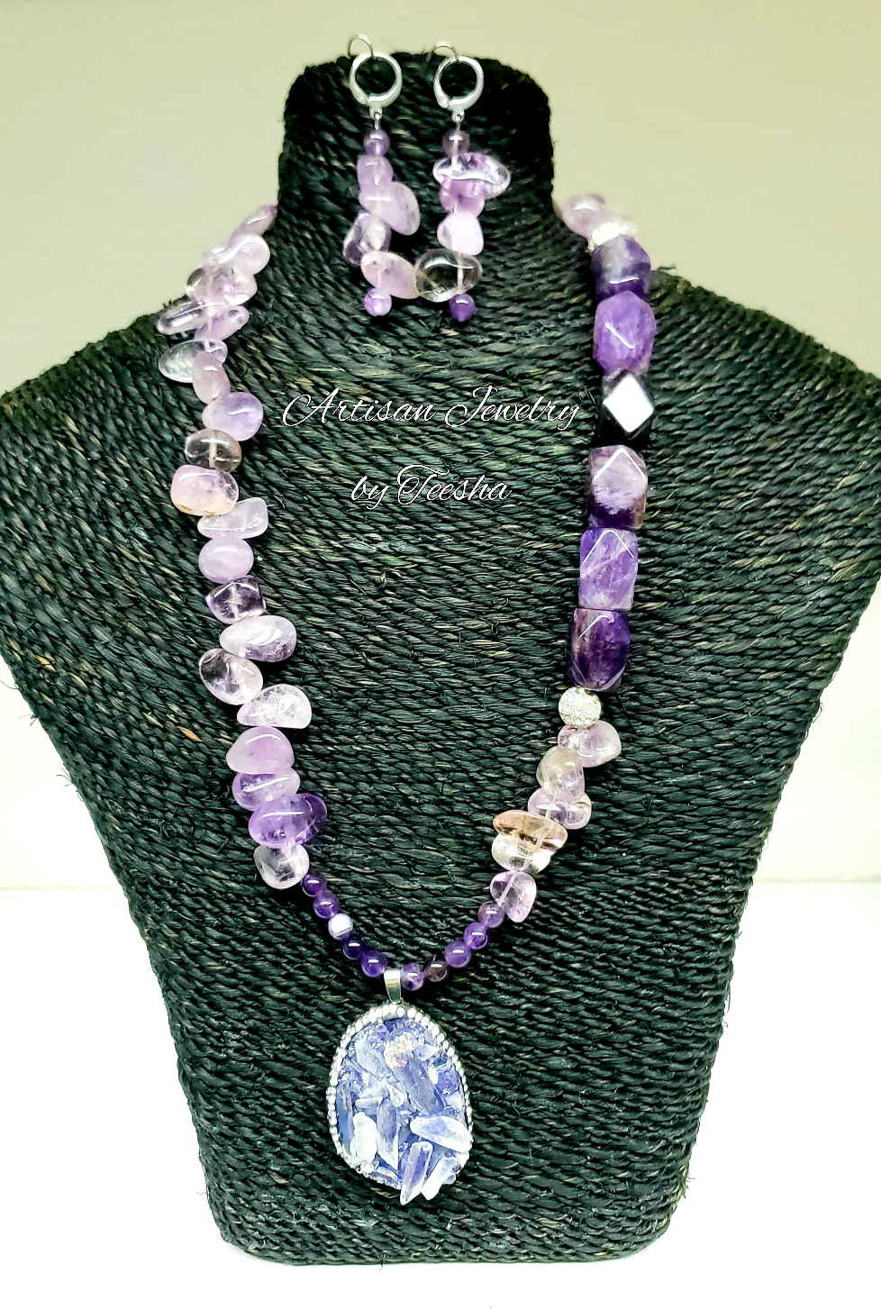 Amethyst necklace set